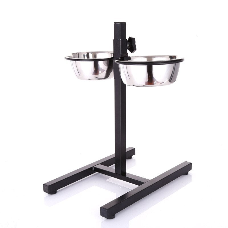 Stainless Steel Adjustable Height Dog Bowl
